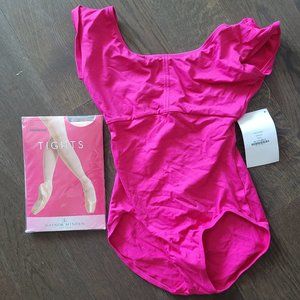 Pink Dance leotard and ballet tights